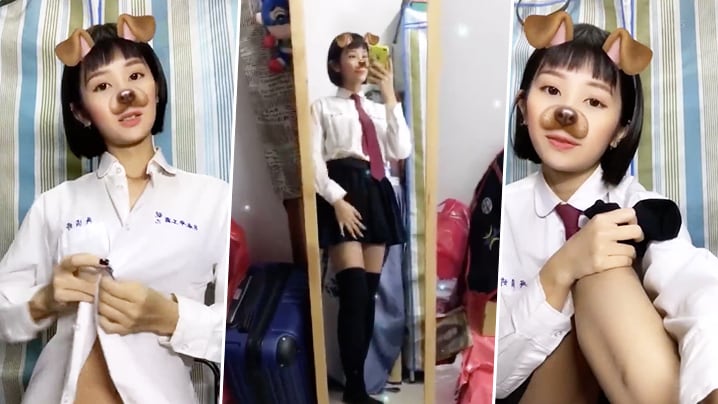 发育很好的学生妹妹对着镜子脱.光拍嫩逼二次元女神挑逗