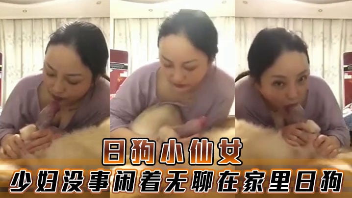 日狗小仙女，少妇没事闲着无聊在家里日狗