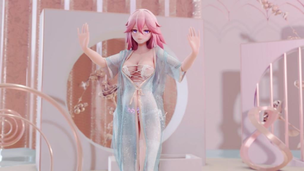 [MMD-BL31] 汉服真空八重神子，爆乳摇骚穴任你狂干